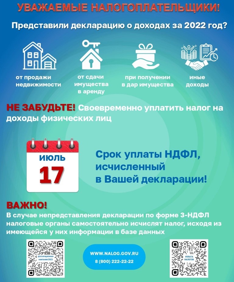 Декларация о доходах 2022